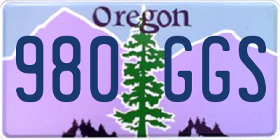 OR license plate 980GGS