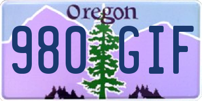 OR license plate 980GIF