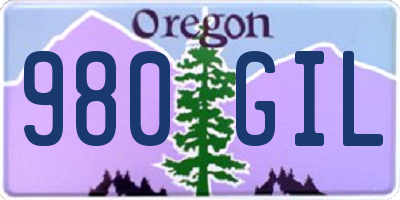 OR license plate 980GIL
