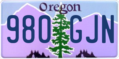 OR license plate 980GJN