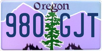 OR license plate 980GJT