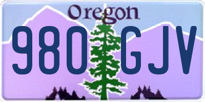 OR license plate 980GJV