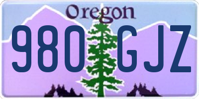 OR license plate 980GJZ