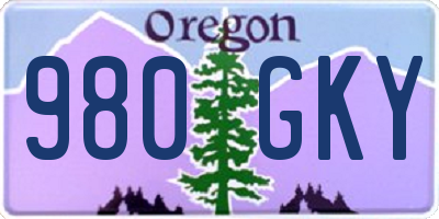 OR license plate 980GKY