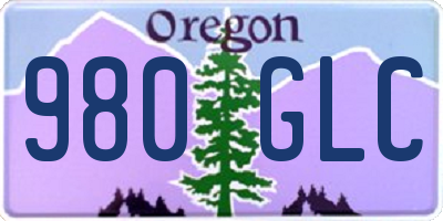 OR license plate 980GLC