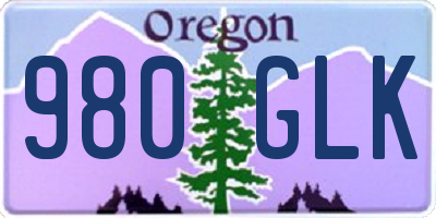 OR license plate 980GLK