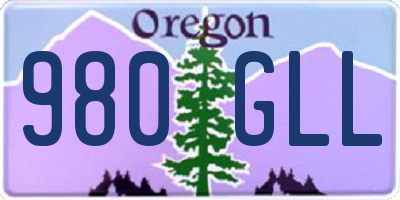 OR license plate 980GLL