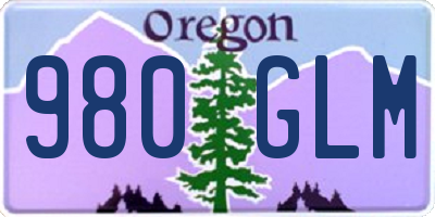 OR license plate 980GLM