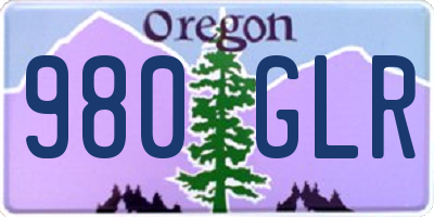 OR license plate 980GLR