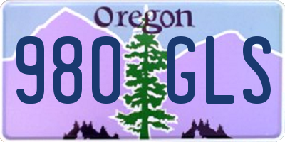 OR license plate 980GLS