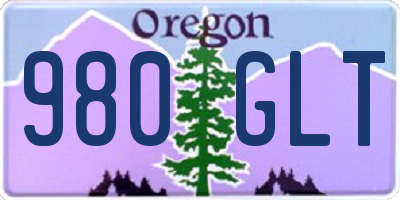 OR license plate 980GLT