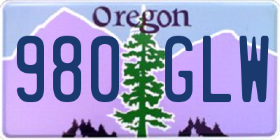 OR license plate 980GLW
