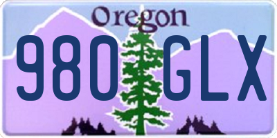 OR license plate 980GLX