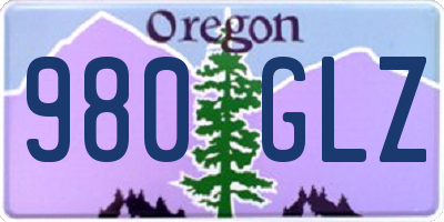OR license plate 980GLZ