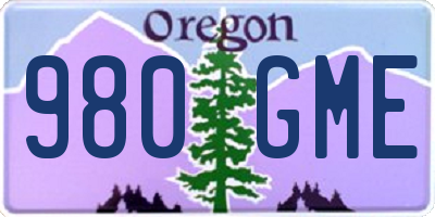 OR license plate 980GME