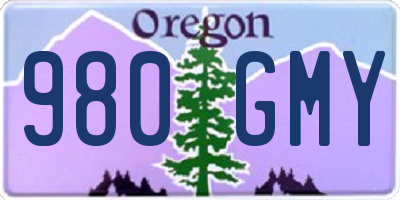 OR license plate 980GMY