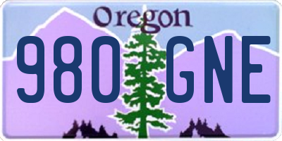 OR license plate 980GNE