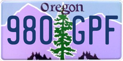 OR license plate 980GPF
