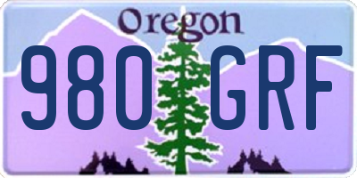 OR license plate 980GRF