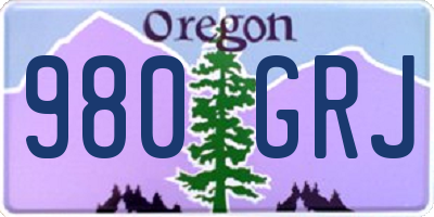 OR license plate 980GRJ