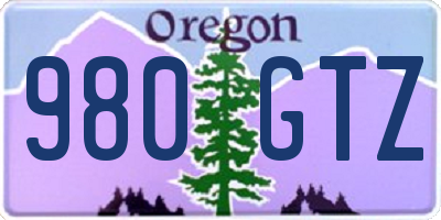 OR license plate 980GTZ