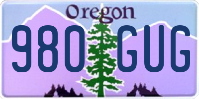 OR license plate 980GUG