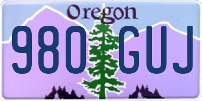 OR license plate 980GUJ