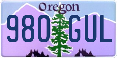 OR license plate 980GUL