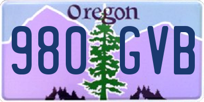 OR license plate 980GVB