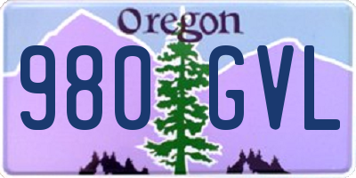 OR license plate 980GVL