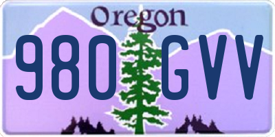 OR license plate 980GVV
