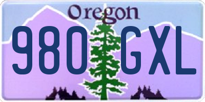 OR license plate 980GXL