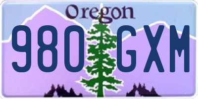 OR license plate 980GXM