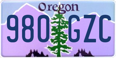 OR license plate 980GZC