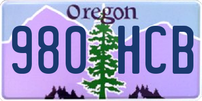 OR license plate 980HCB