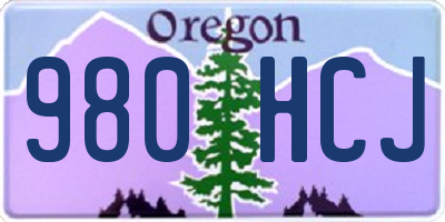OR license plate 980HCJ