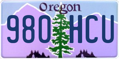 OR license plate 980HCU