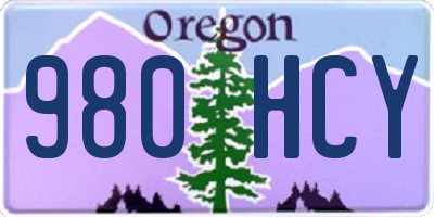 OR license plate 980HCY