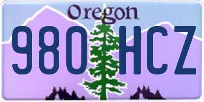 OR license plate 980HCZ