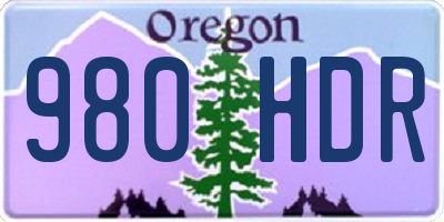 OR license plate 980HDR