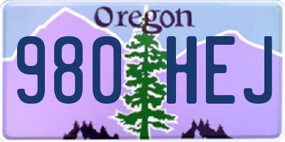 OR license plate 980HEJ