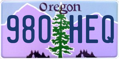 OR license plate 980HEQ