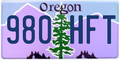 OR license plate 980HFT