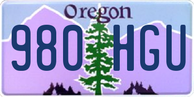 OR license plate 980HGU