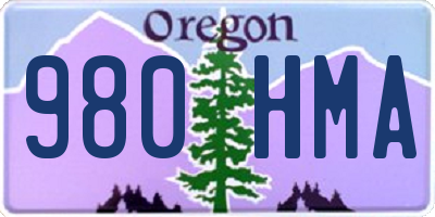 OR license plate 980HMA