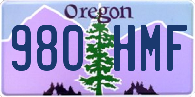 OR license plate 980HMF