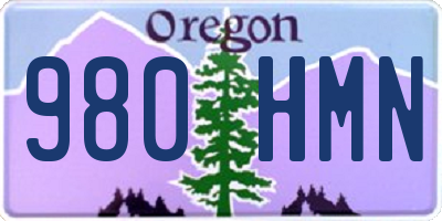 OR license plate 980HMN