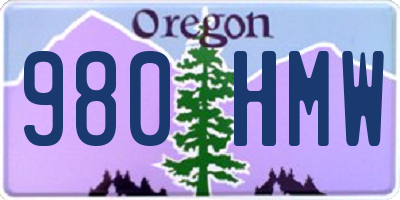 OR license plate 980HMW