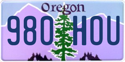 OR license plate 980HOU