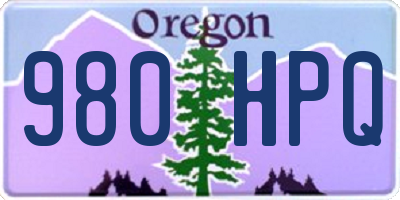 OR license plate 980HPQ